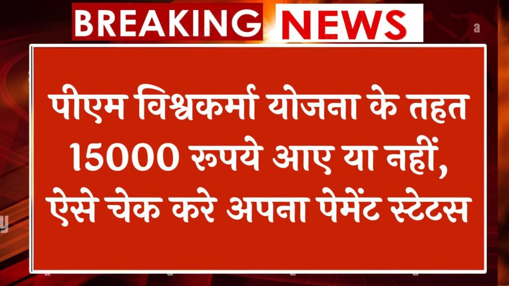 PM Vishwakarma Yojana Payment Status